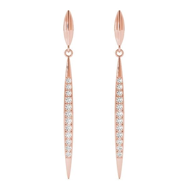 Thin Stick Drop Earrings - Image 3