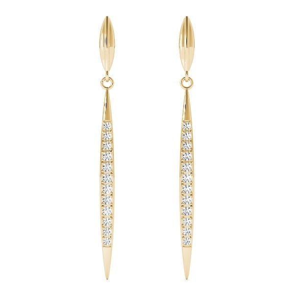 Thin Stick Drop Earrings - Image 2