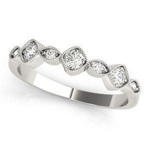 Multi Shaped Milgrain Stacking Band